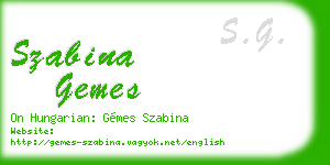 szabina gemes business card